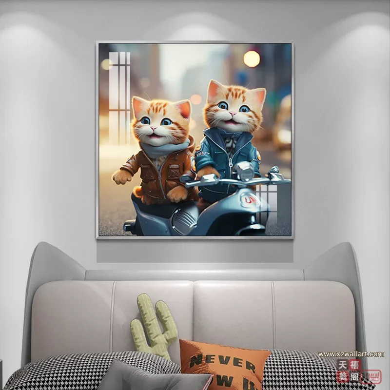 抽象 单幅 装饰画 现代简约 卧室背景墙挂画 晶瓷画