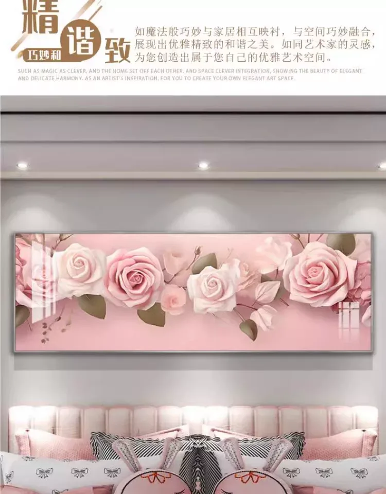 抽象 单幅 装饰画 现代简约 卧室背景墙挂画 晶瓷画