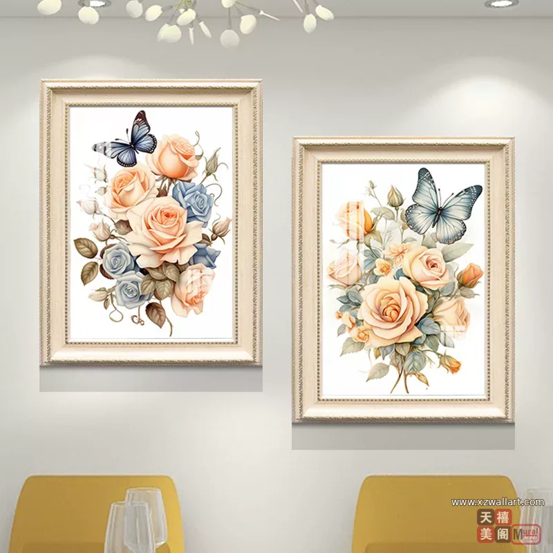 抽象 单幅 装饰画 欧式 餐厅背景墙挂画 晶瓷画