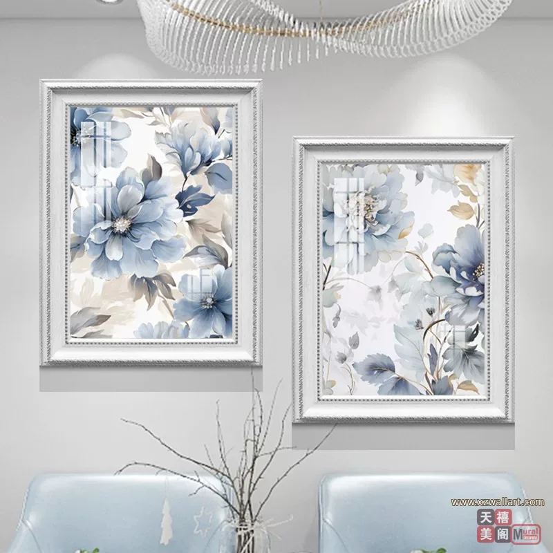 抽象 单幅 装饰画 美式 餐厅背景墙挂画 晶瓷画