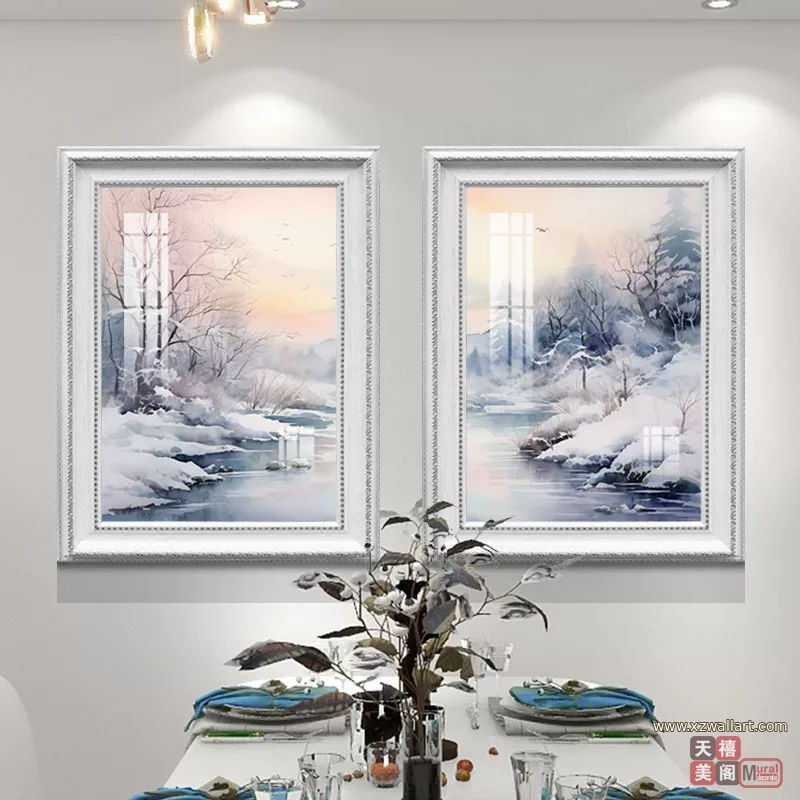 抽象 单幅 装饰画 美式 餐厅背景墙挂画 晶瓷画