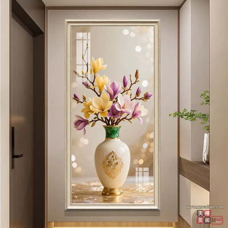 抽象 单幅 装饰画 欧式 玄关背景墙挂画 晶瓷画