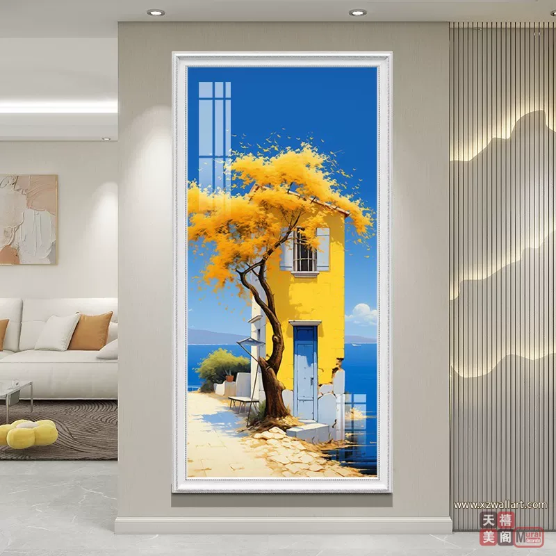 抽象 单幅 装饰画 欧式 客厅背景墙挂画 晶瓷画