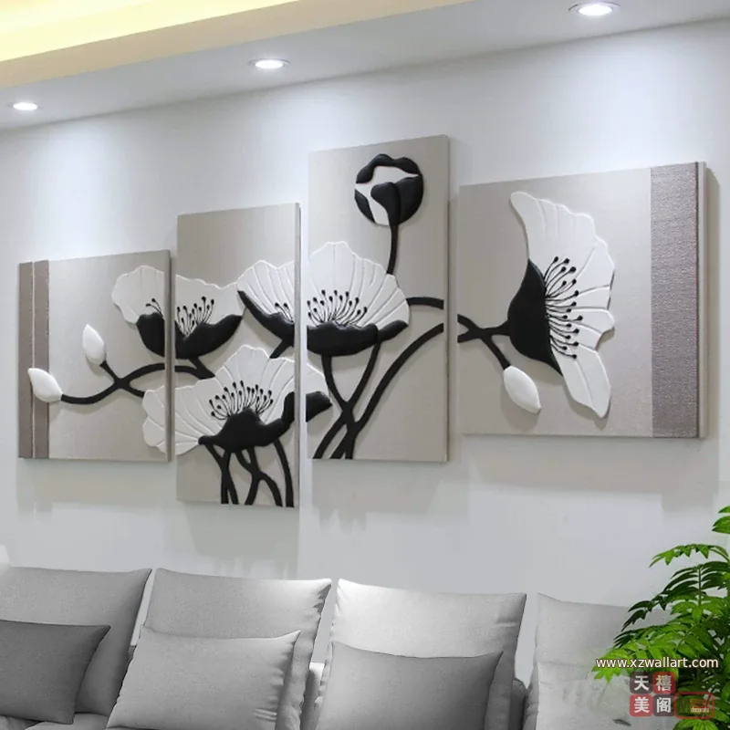 抽象 单幅 装饰画 轻奢风 客厅背景墙挂画 晶瓷画