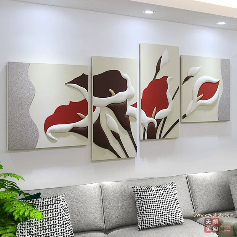 抽象 单幅 装饰画 轻奢风 客厅背景墙挂画 晶瓷画