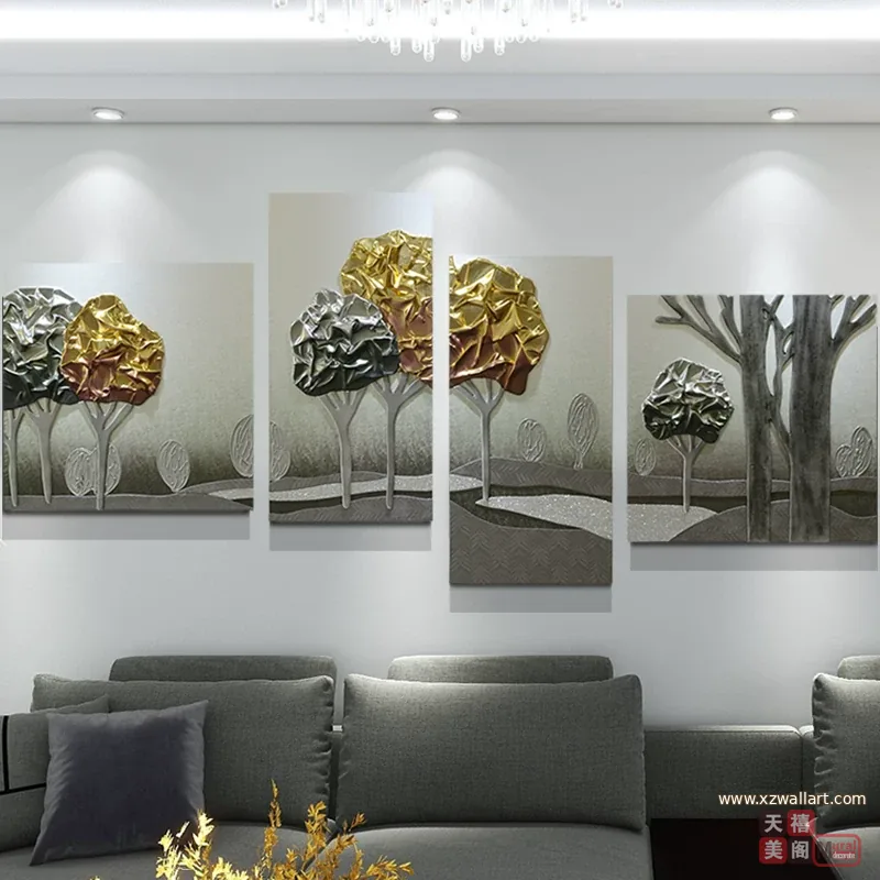 抽象 单幅 装饰画 轻奢风 客厅背景墙挂画 晶瓷画