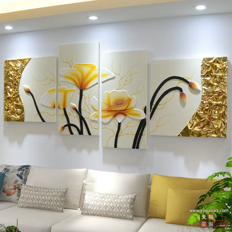抽象 单幅 装饰画 轻奢风 客厅背景墙挂画 晶瓷画