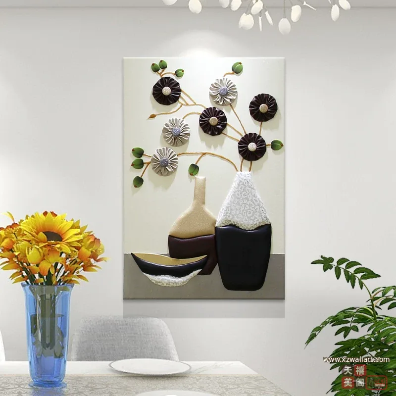 抽象 单幅 装饰画 轻奢风 餐厅背景墙挂画 晶瓷画