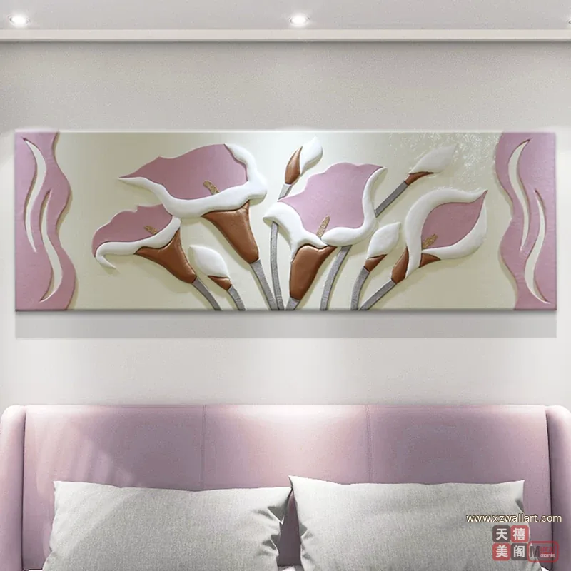 抽象 单幅 装饰画 轻奢风 卧室背景墙挂画 晶瓷画