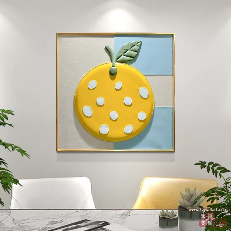 抽象 单幅 装饰画 轻奢风 餐厅背景墙挂画 晶瓷画