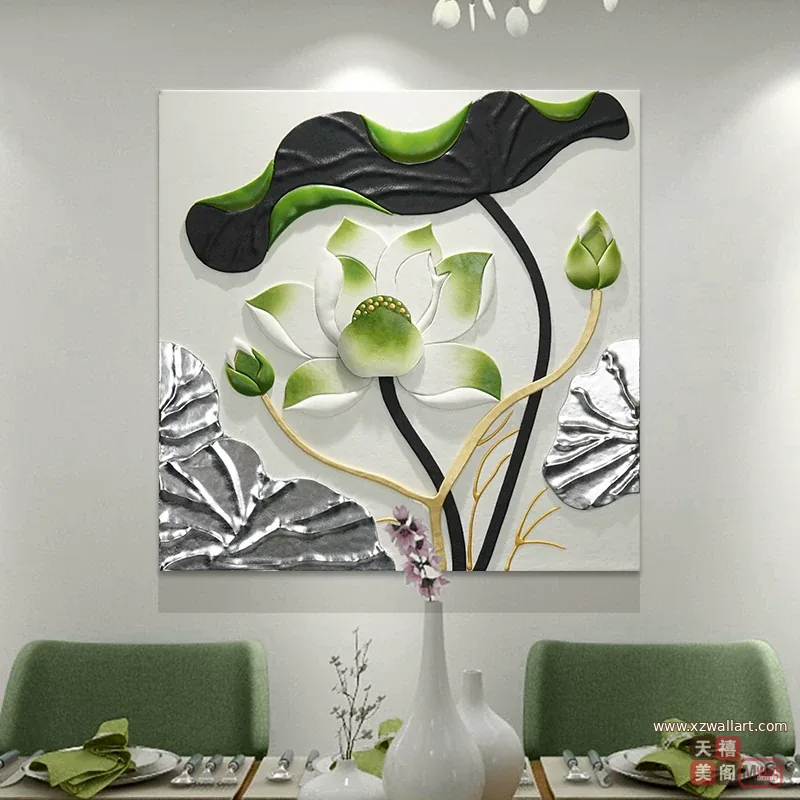 抽象 单幅 装饰画 现代简约 餐厅背景墙挂画 晶瓷画