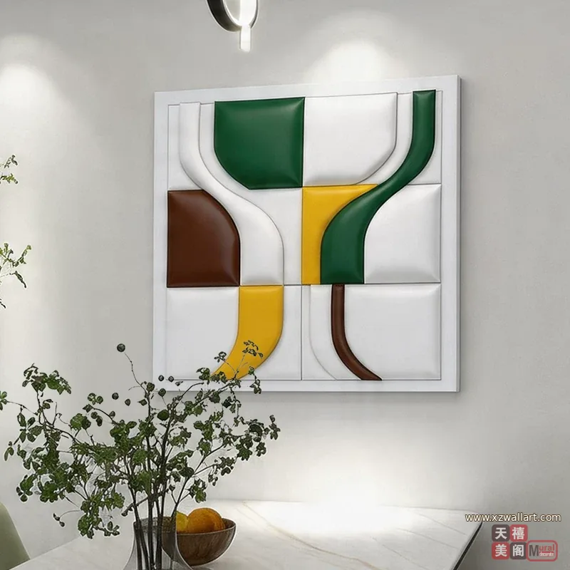 抽象 单幅 装饰画 轻奢风 餐厅背景墙挂画 晶瓷画
