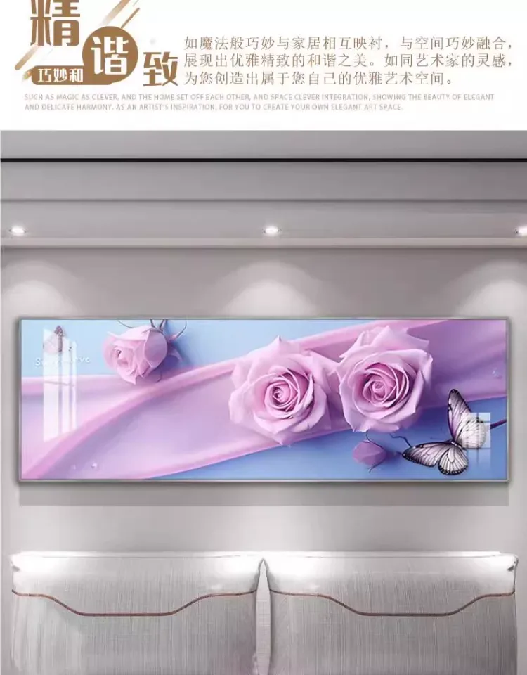 抽象 单幅 装饰画 北欧风 卧室背景墙挂画 晶瓷画