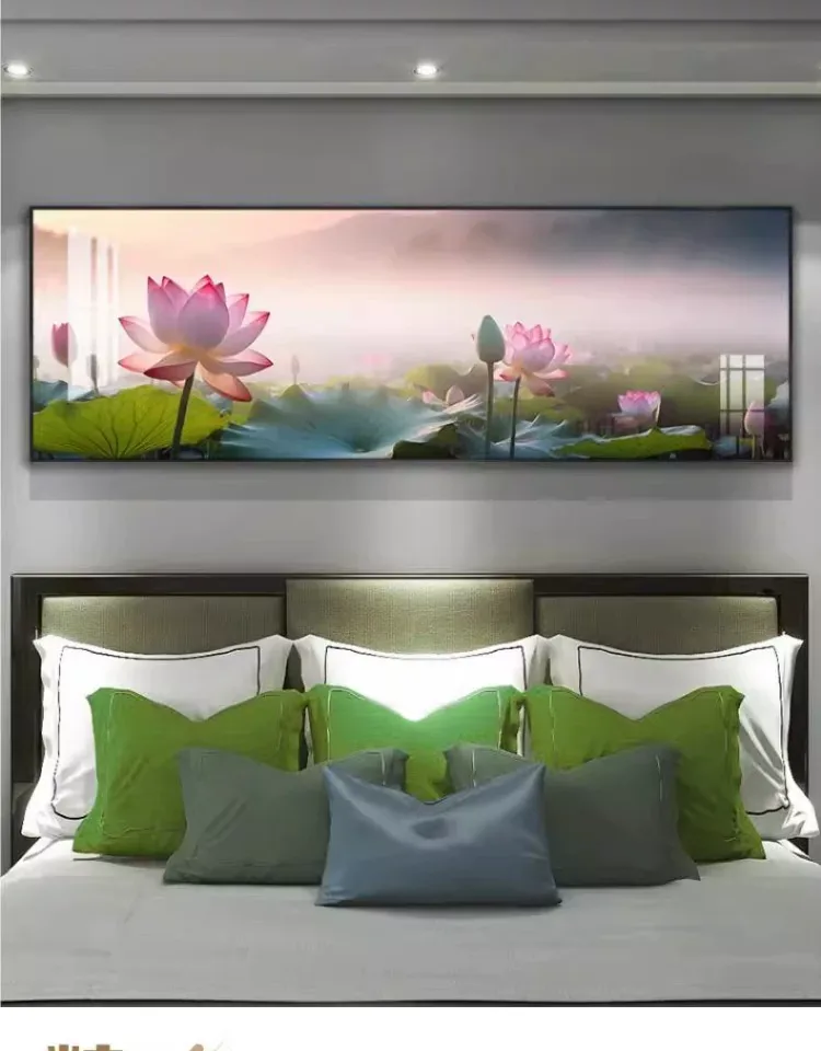 抽象 单幅 装饰画 轻奢风 卧室背景墙挂画 晶瓷画