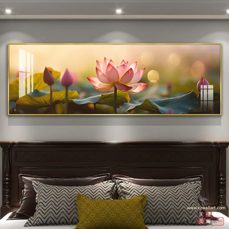 抽象 单幅 装饰画 轻奢风 卧室背景墙挂画 晶瓷画