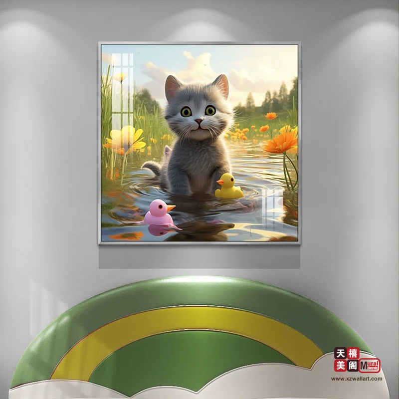 溪水与猫