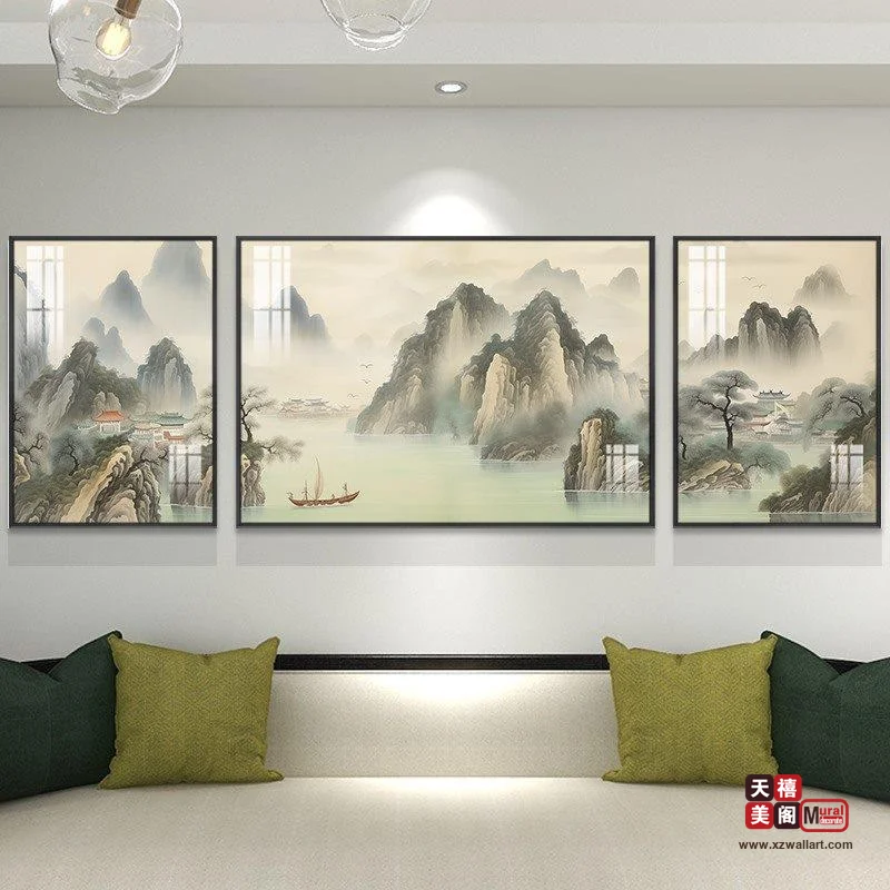 青山映水
