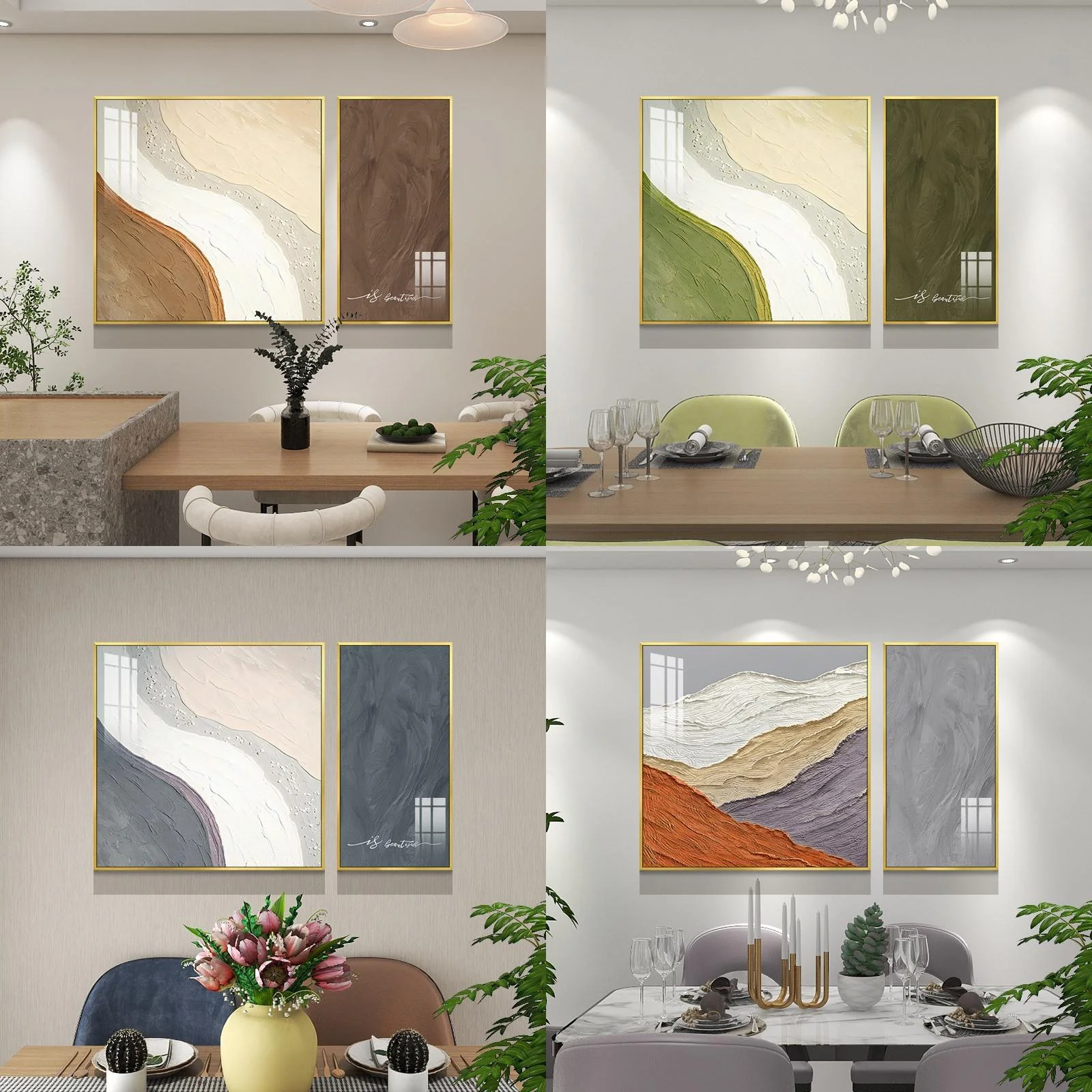 餐厅肌理画