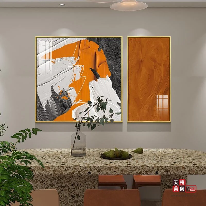 餐厅肌理画