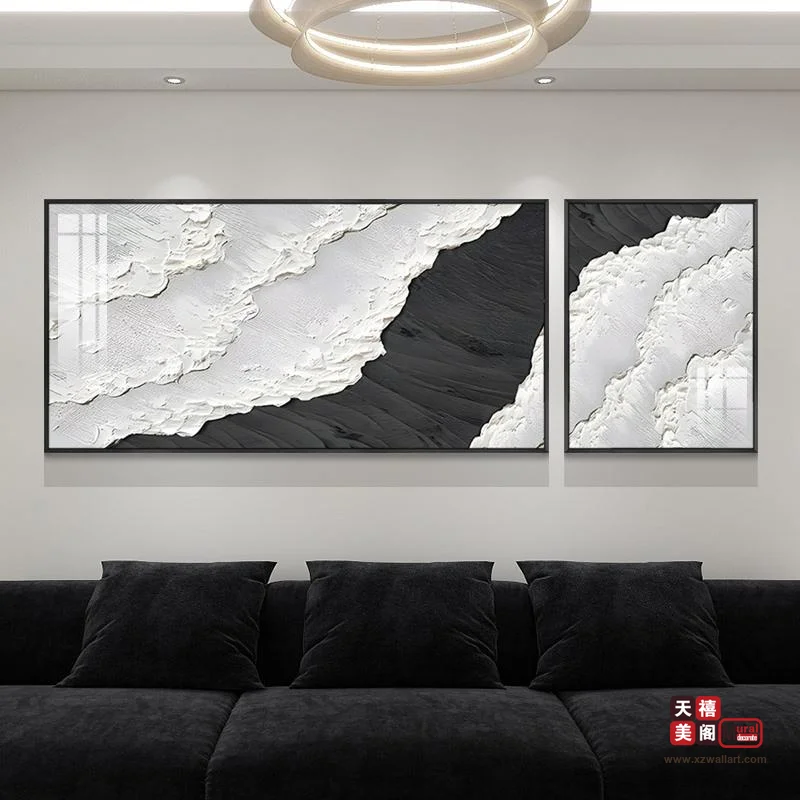 客厅肌理画