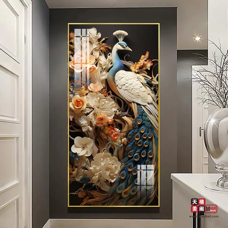 孔雀送福-玄关