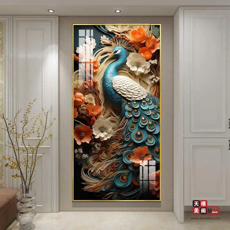 孔雀送福-玄关
