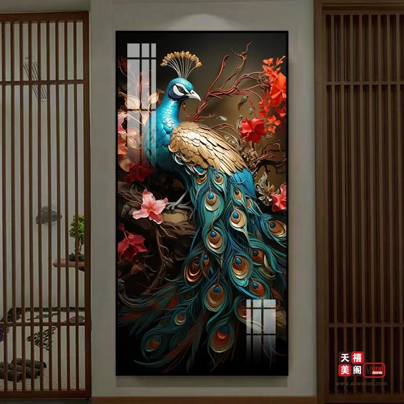 孔雀送福-玄关