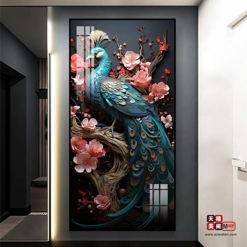 孔雀送福-玄关