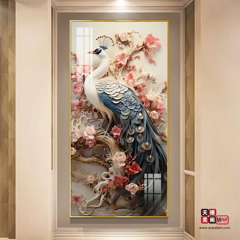孔雀送福-玄关