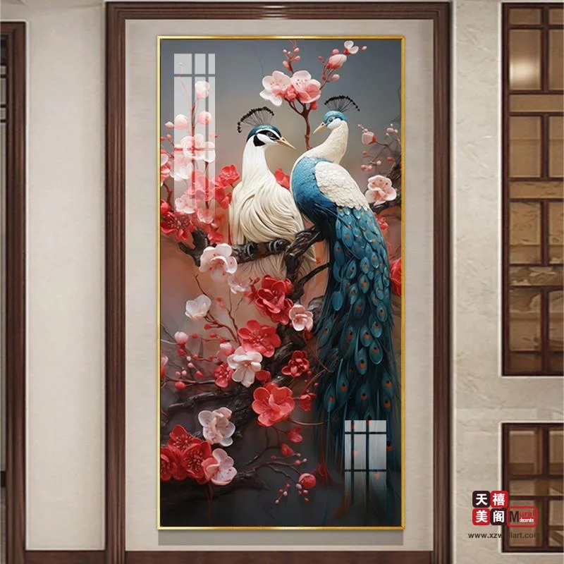 孔雀送福-玄关