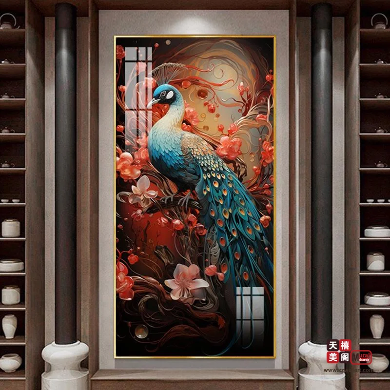 孔雀送福-玄关