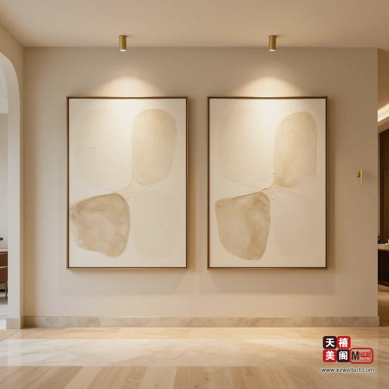 奶油风玄关装饰画案例 · 工装（2） 1
