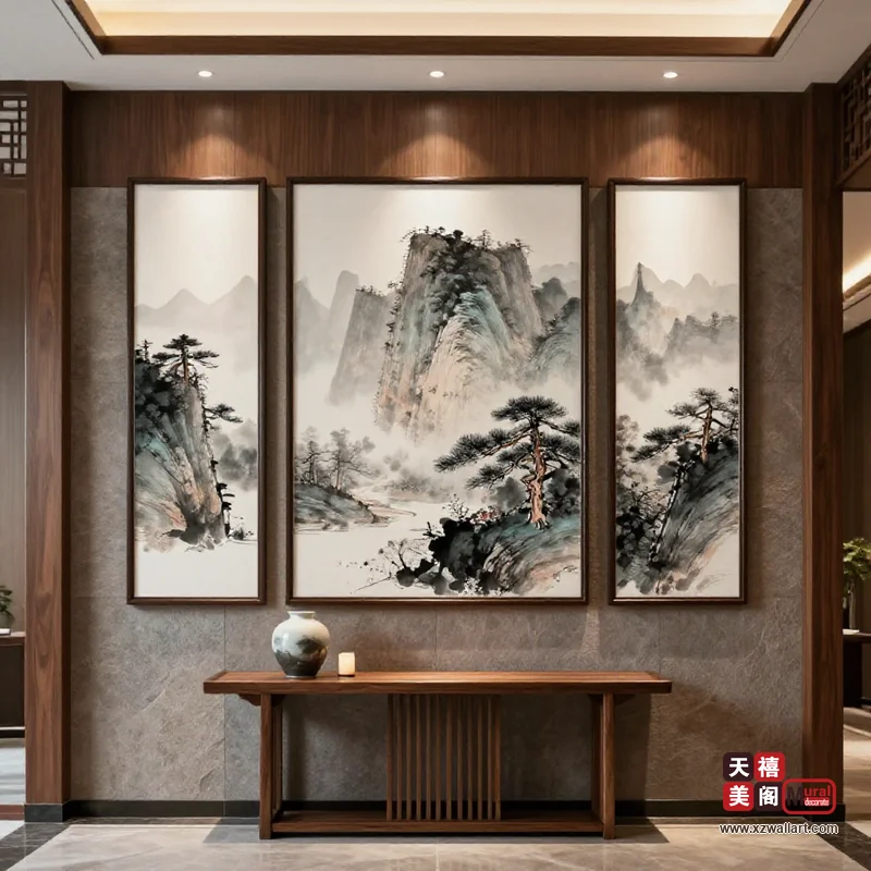 新中式玄关装饰画案例 · 家装（11） 1
