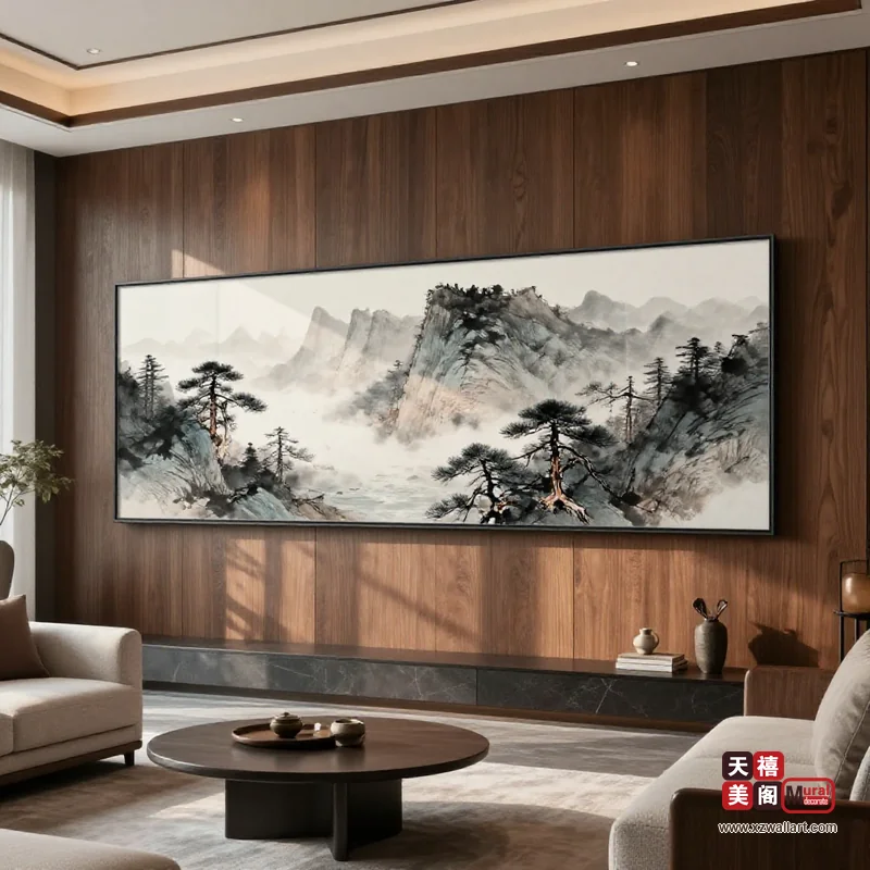 新中式客厅装饰画案例 · 家装(13) 1
