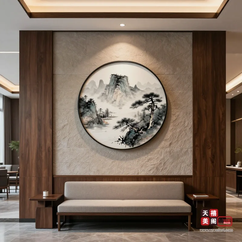 新中式客厅装饰画案例 · 工装(14) 1