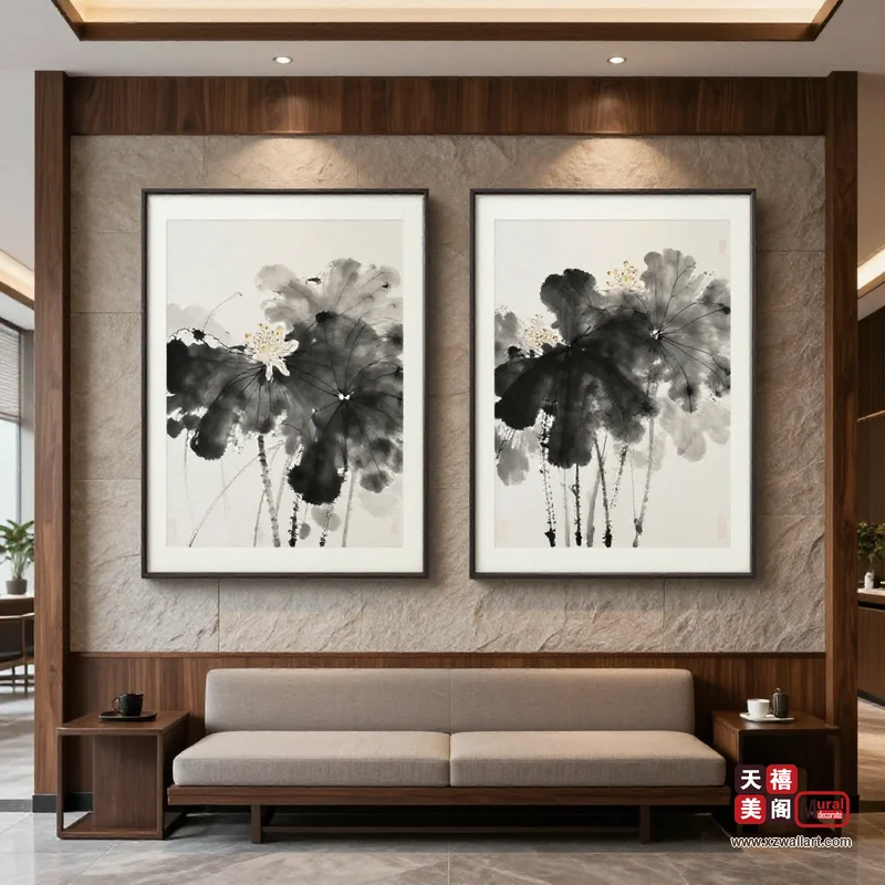 新中式客厅装饰画案例 · 工装（14）