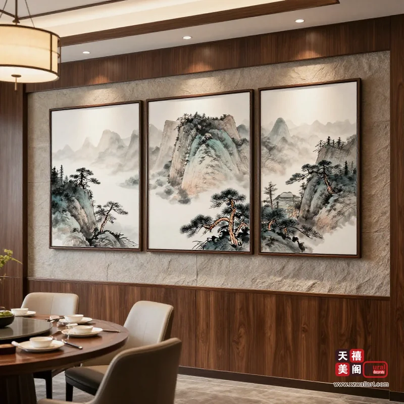 新中式餐厅装饰画案例 · 家装(17) 1