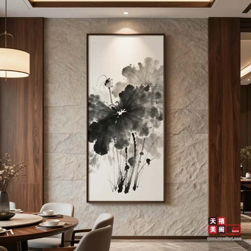新中式餐厅装饰画案例 · 家装(17) 2