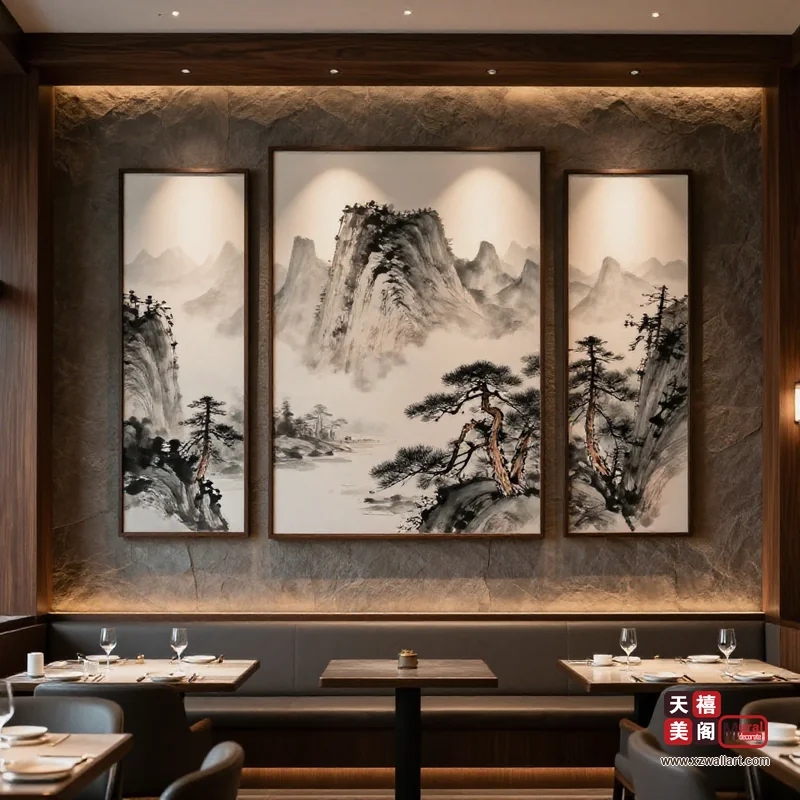 新中式餐厅装饰画案例 · 工装(18) 1