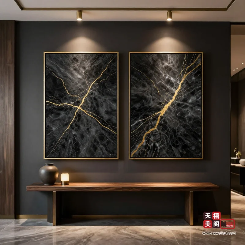 轻奢风玄关装饰画案例 · 家装(21) 2