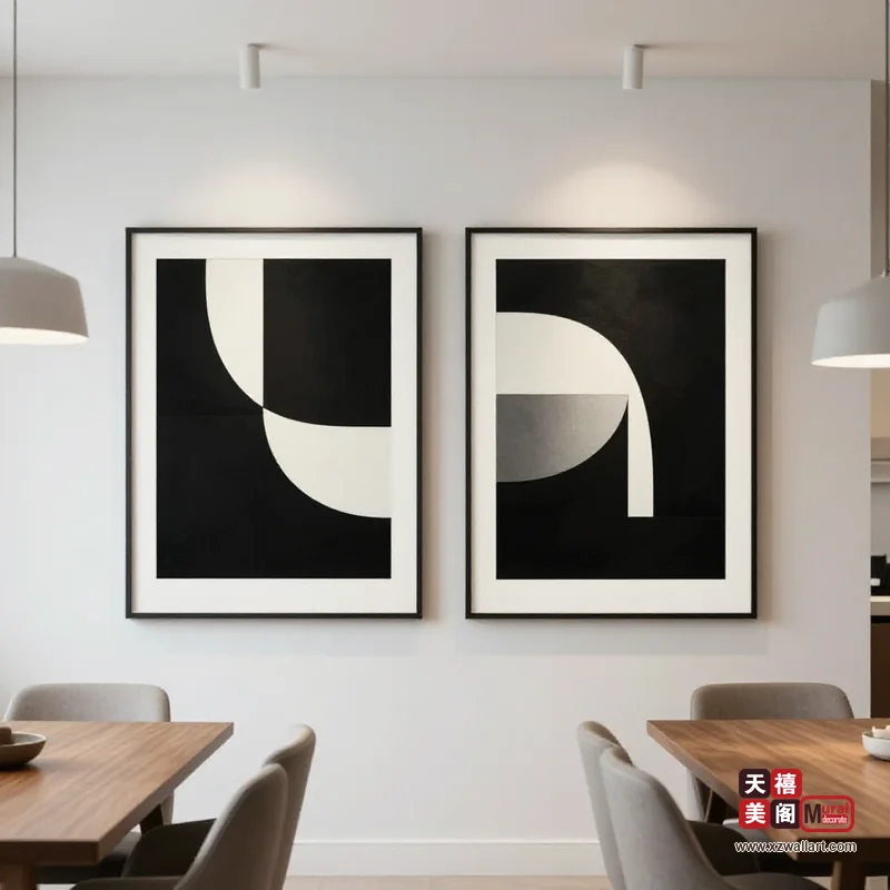 现代简约餐厅装饰画案例 · 家装（37）