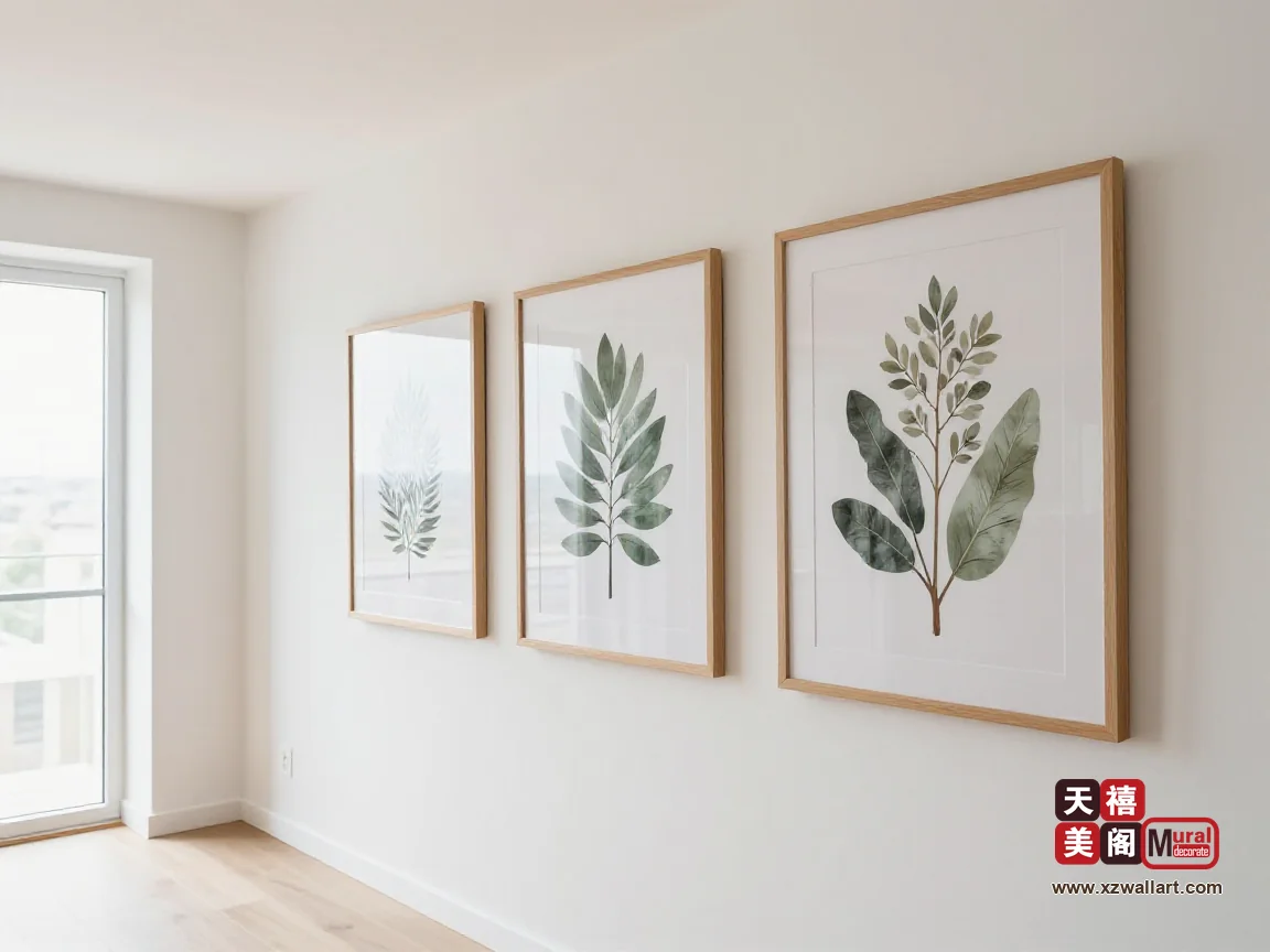 样板间配画:统一框型、错落排列