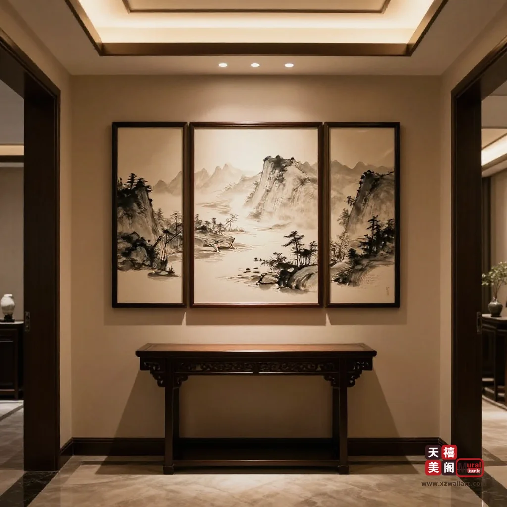 玄关实景参考（新中式）
