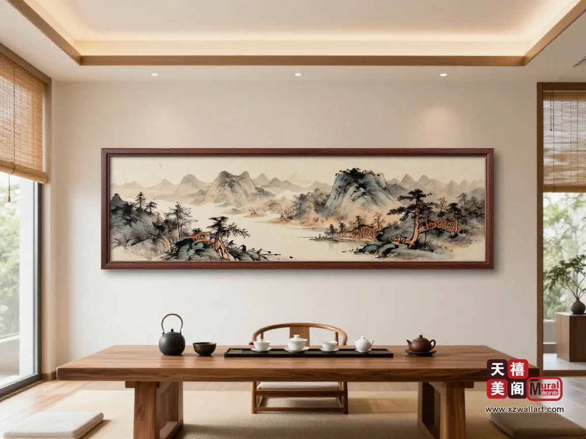 茶室里的雕花横幅:缠枝纹在侧光下显出层次,是精雕最吃的题材