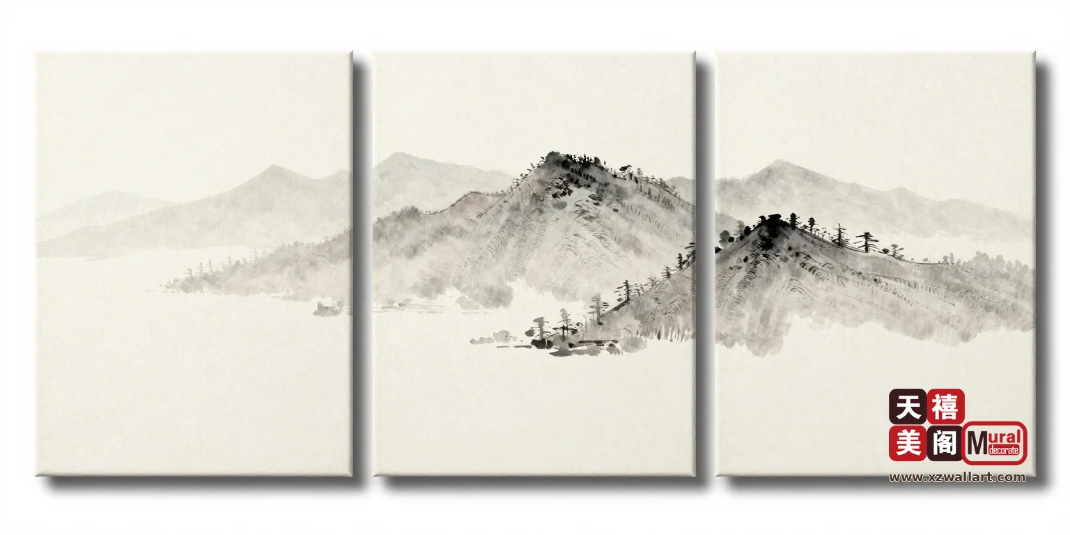 淡墨溪岸·满构图·方形