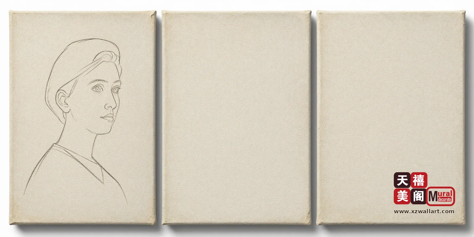 山影极淡·偏左·横版